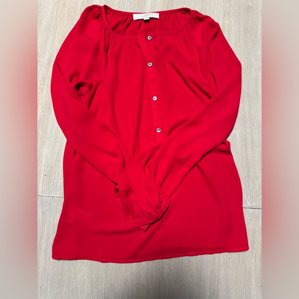 Red Loft Long Sleeve Blouse